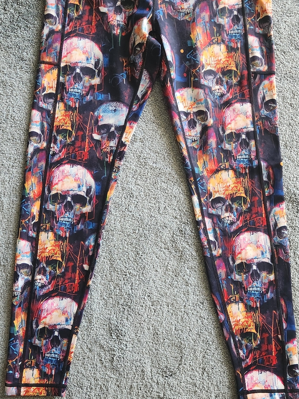 Constantly Varied Gear Multicolor Skull Print Leggings - Picture 2 of 5